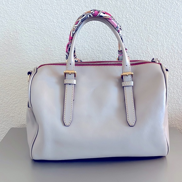 Dooney & Bourke Florentine Olivia Satchel / Light Taupe - Picture 4 of 14